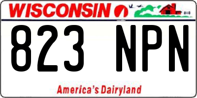 WI license plate 823NPN