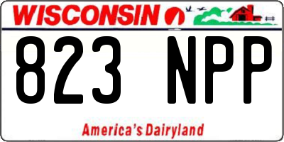 WI license plate 823NPP
