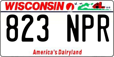 WI license plate 823NPR