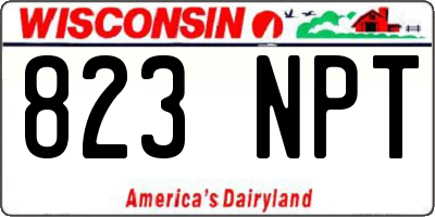 WI license plate 823NPT