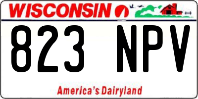 WI license plate 823NPV