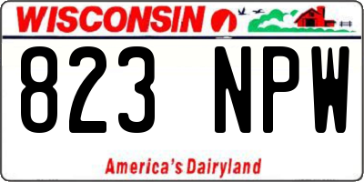 WI license plate 823NPW