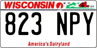 WI license plate 823NPY