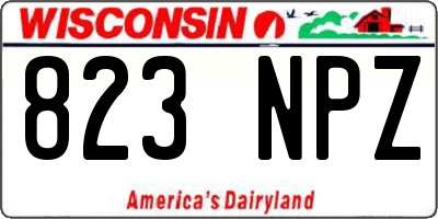 WI license plate 823NPZ