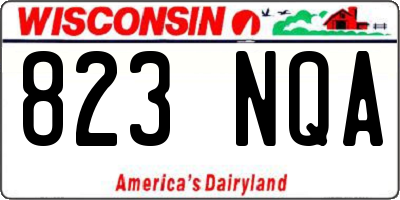 WI license plate 823NQA