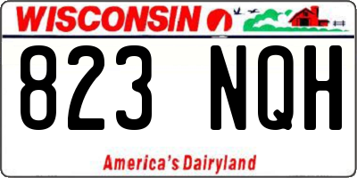 WI license plate 823NQH