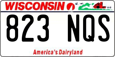 WI license plate 823NQS