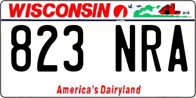 WI license plate 823NRA