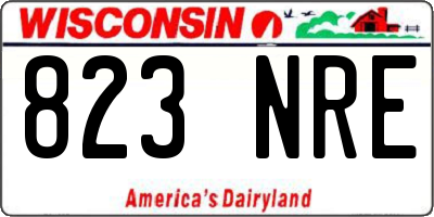 WI license plate 823NRE