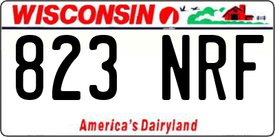 WI license plate 823NRF