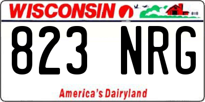 WI license plate 823NRG