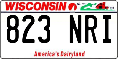 WI license plate 823NRI