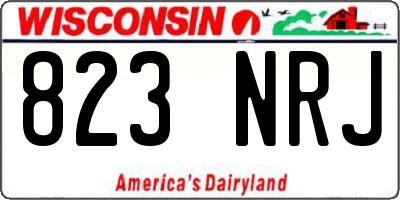 WI license plate 823NRJ
