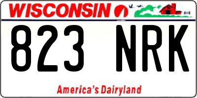 WI license plate 823NRK