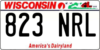 WI license plate 823NRL