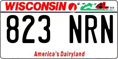 WI license plate 823NRN
