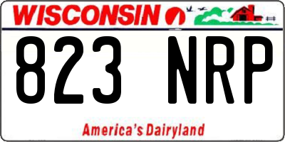 WI license plate 823NRP