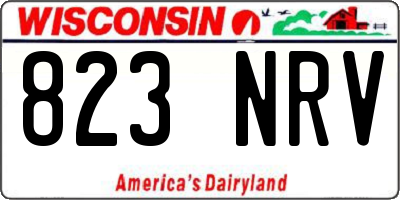 WI license plate 823NRV
