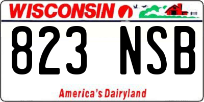 WI license plate 823NSB