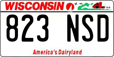 WI license plate 823NSD