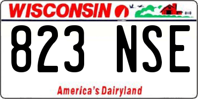 WI license plate 823NSE