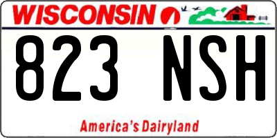 WI license plate 823NSH