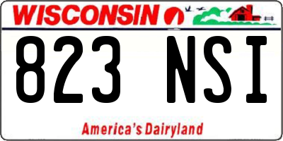 WI license plate 823NSI