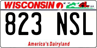 WI license plate 823NSL