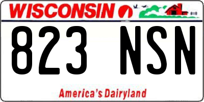 WI license plate 823NSN