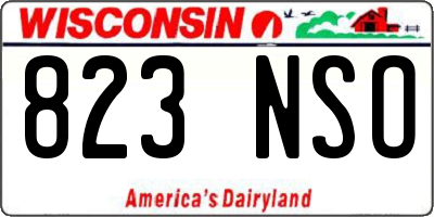 WI license plate 823NSO