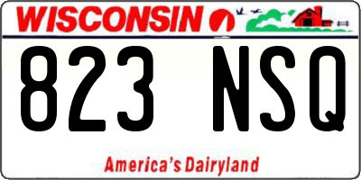 WI license plate 823NSQ