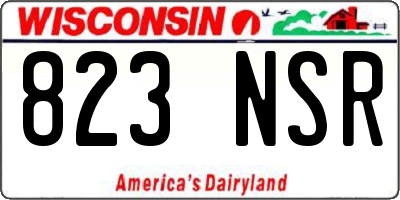 WI license plate 823NSR