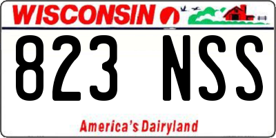 WI license plate 823NSS