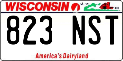 WI license plate 823NST