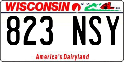 WI license plate 823NSY