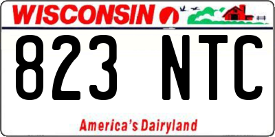 WI license plate 823NTC