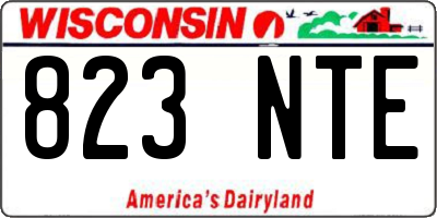 WI license plate 823NTE