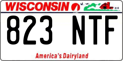 WI license plate 823NTF
