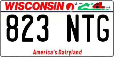 WI license plate 823NTG
