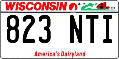 WI license plate 823NTI