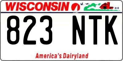 WI license plate 823NTK
