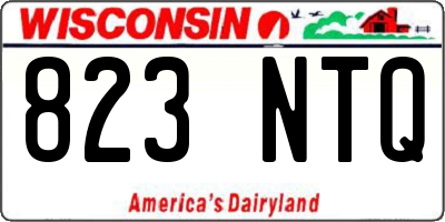 WI license plate 823NTQ