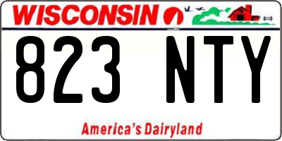 WI license plate 823NTY
