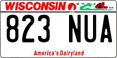 WI license plate 823NUA