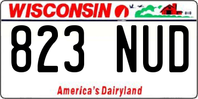 WI license plate 823NUD