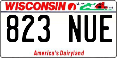 WI license plate 823NUE