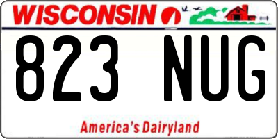 WI license plate 823NUG