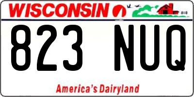 WI license plate 823NUQ
