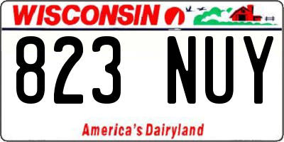 WI license plate 823NUY