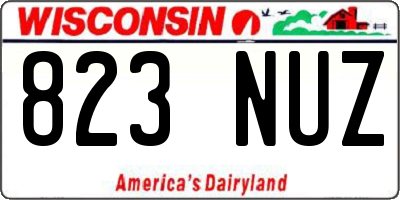 WI license plate 823NUZ